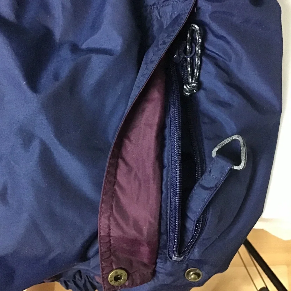 Columbia Powder Keg Jacket Mens L Navy Blue Green Vintage Colorblock 90s SM 7010